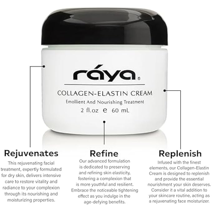 Raya COLLAGEN-ELASTIN CREAM (401) | NOURISHING AND MOISTURIZING FACIAL TREATMENT FOR DRY SKIN | HELPS REDUCE FINE LINES AND WRINKLES | CALMS, TONES, REFINES, AND FIRMS - Image 3